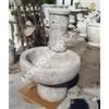 MONDO ARTISTICA FONTANA A COLONNA DA GIARDINO PER ESTERNO EFFETTO ROCCIA CON VASCA IN CEMENTO