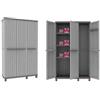 CAPALDO Armadio In Resina Terry 3 Ante Tuttopiani Portascope 102x39x170 Cm Effetto Legno
