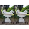 Mondo artistica VASO CALICE ORCIO FIORIERA PER PIANTE DA GIARDINO ESTERNO IN CEMENTO 80CM COPPIA