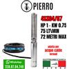 PIERRO POMPA SOMMERSA IN ACCIAIO INOX PER POZZI TERMALI E CALDA CON MOTORE TESLA V400