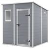 Keter Casetta Da Giardino In Resina 183,5x185x200,5H Cm Manor 6x6 Pent Grigio Keter