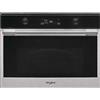 WHIRLPOOL W7 MW561 FORNO A MICROONDE COMBINATO 60CM 6°SENSO VETRO NERO/INOX