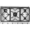 SMEG SRV596GH5 PIANO COTTURA 90 CM INOX 5 FUOCHI GRIGLIE IN GHISA