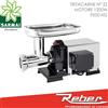 REBER 9500 NI2 TRITACARNE N.22 ELETTRICO TUTTO INOX 1200W 1,5 HP 70-140 Kg/h