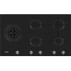 WHIRLPOOL GOWL958NB PIANO COTTURA VETRO NERO 5 FUOCHI 90 CM MULTI LEVEL FLAME