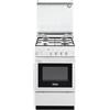 De Longhi Cucina a Gas 4 Fuochi Forno a Gas 50x50 cm Bianco SGGW 554 N ED