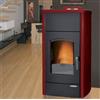 LAMINOX GRETA IDRO PLUS IDROVENTILATA TERMOSTUFA A PELLET 18 KW BORDEAUX