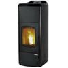 LAMINOX ZARA OMNIA IDRO LUX 30 KW TERMOSTUFA PELLET ACCIAIO NERO LUCIDO
