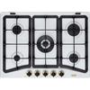 De'Longhi DE LONGHI BF57PRO PIANO COTTURA SMALTATO BIANCO 5 FUOCHI 70 cm - Country
