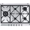 Smeg Piano cottura gas 5 zone CONTEMPORANEA SRV575GH5 Inox (70cm)