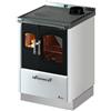 Cadel Cucina A Legna Moderna 6,5 kW Smart 60 Cadel Bianca + Kit Ventilazione E Luce