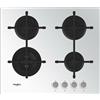 Whirlpool Piano cottura a gas 4 fuochi in vetro da incasso Bianco GOA 6423/WH Whirlpool