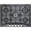 De'Longhi DELONGHI PFA57GH PIANO COTTURA 5 BRUCIATORI 1 TRIPLA CORONA GHISA ANTRACITE