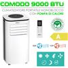 DGQ DIGIQuest Condizionatore Portatile 9000 Btu Climatizzatore Pompa di Calore - Freddo Caldo