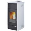 LAMINOX GRETA IDRO PLUS IDROVENTILATA TERMOSTUFA A PELLET 18 KW BIANCO
