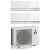 MITSUBISHI ELECTRIC Clima Condizionatore Mitsubishi Dual Kirigamine Zen White Msz-Ef 7+7 Mxz-2F42vf