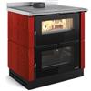 Nordica LA NORDICA VERONA XXL MAIOLICA VST BORDEAUX CUCINA A LEGNA DA INSERIMENTO 7 KWH