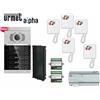 urmet KIT VIDEOCITOFONO URMET ALPHA 5 FAMIGLIE KIT VIDEOCITOFONO 5 MONITOR 5 PULSANTI