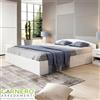 Garnero Arredamenti Letto matrimoniale 160x200cm struttura contenitore bianco lucido ROMA-SORRENTO