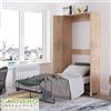 Garnero Arredamenti Mobile letto singolo rete scomparsa estraibile CALVIN Gihome ® rovere moderno 90