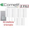 Comelit kit citofono sei famiglie comelit 2 fili kca2061 6 famiglie citofoni 2738wa