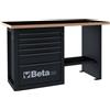 Beta Tools Banco da lavoro 1,5 mt e cassettiera Beta C59C Grigio in acciaio piano in legno