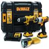 DEWALT Trapano avvitatore elettrico a percussione Dewalt 12V set combinato DCK211D2T