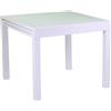 Vacchetti Tavolo estensibile Alluminio Bianco 90/180x90 cm