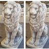 mondo artistica STATUA LEONE COPPIA DI LEONI H 80 CM PER ESTERNO DA GIARDINO IN CEMENTO MARMO