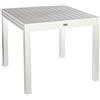 Vacchetti Tavolo estensibile Alluminio Bianco 90/180x90 cm ESTERNO VERANDA GIARDINO