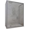 Forte BOX DOCCIA 3 LATI SILVER VETRO TRASPARENTE 70X160X70 CM MOD. DECO TRIO