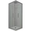 Forte BOX DOCCIA ANGOLARE SCORREVOLE 70X100 CM VETRO TRASPARENTE SILVER MOD. KOLORS