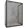 Forte BOX DOCCIA 3 LATI ANTRACITE VETRO TRASPARENTE 70X160X70 CM MOD. DECO TRIO