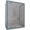Forte BOX DOCCIA 3 LATI BLU NAVY VETRO TRASPARENTE 70X160X70 CM MOD. DECO TRIO