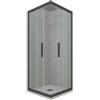 Forte BOX DOCCIA ANGOLARE SCORREVOLE 70X100 CM VETRO TRASPARENTE ANTRACITE MOD. KOLORS