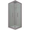 Forte BOX DOCCIA ANGOLARE SCORREVOLE 70X100 CM VETRO TRASPARENTE LAVANDA MOD. KOLORS