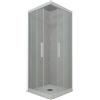 Forte BOX DOCCIA ANGOLARE SCORREVOLE 70X100 CM VETRO TRASPARENTE BIANCO MATT KOLORS