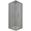 Forte BOX DOCCIA ANGOLARE SCORREVOLE 70X90 CM VETRO TRASPARENTE SILVER MOD. KOLORS