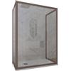 Forte BOX DOCCIA 3 LATI CHOCOLATE VETRO TRASPARENTE 70X160X70 CM MOD. DECO TRIO
