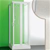 Forte BOX DOCCIA 75x90x75CM CABINA 3 LATI A LIBRO SOFFIETTO 2 ANTE PVC CRILEX ACRILICO