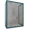 Forte BOX DOCCIA 3 LATI VERDE VETRO TRASPARENTE 70X160X70 CM MOD. DECO TRIO