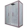 Forte BOX DOCCIA LAVANDA VETRO TRASPARENTE 80X160 CM MOD. GLAM DUO
