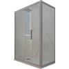 Forte BOX DOCCIA SCORREVOLE SILVER VETRO TRASPARENTE 70X100 CM MOD. DECO DUO