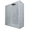 Forte BOX DOCCIA BLU VINTAGE VETRO TRASPARENTE 80X160 CM MOD. GLAM DUO