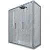 Forte BOX DOCCIA SILVER VETRO TRASPARENTE 80X160 CM MOD. GLAM DUO