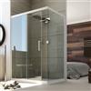 Forte BOX DOCCIA IN PVC BIANCO 70X100CM CRISTALLO TRASPARENTE SCORREVOLE AP.100