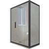 Forte BOX DOCCIA SCORREVOLE ANTRACITE VETRO TRASPARENTE 70X100 CM MOD. DECO DUO