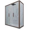 Forte BOX DOCCIA CHOCOLATE VETRO TRASPARENTE 80X160 CM MOD. GLAM DUO