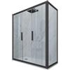 Forte BOX DOCCIA ANTRACITE VETRO TRASPARENTE 80X160 CM MOD. GLAM DUO