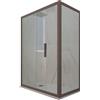 Forte BOX DOCCIA SCORREVOLE CHOCOLATE VETRO TRASPARENTE 70X100 CM MOD. DECO DUO